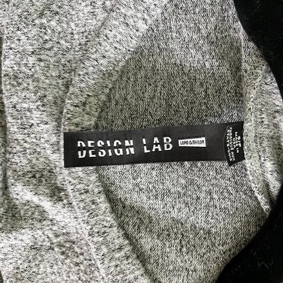 Lord & Taylor's Design Lab Women's Grey Cold Shoulder Long Sleeve Top - Picture 3 of 4